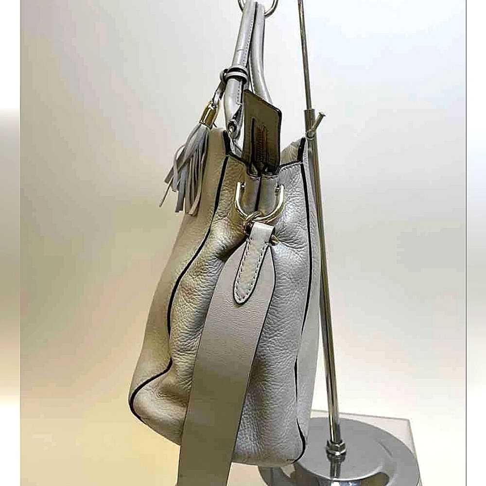 Kate Spade Taupe Shoulder Bag with Tassel - Picture 3 of 6